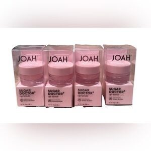 Joah Sugar Doctor Lip Scrub w/ Shea Butter PEACH SCENT X4 NEW